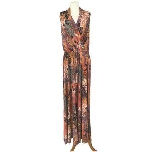 Floral Jumpsuit 1XL Wide Leg Romantic Boho Cottagecore Bloomcore Career